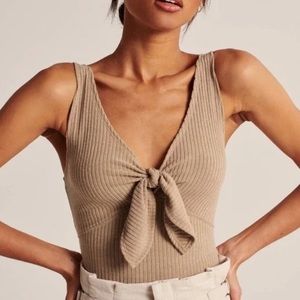 Abercrombie Khaki Knot Top